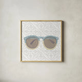 Must Have Fashion I Gray White by Emily Adams. Shown in a natural wood glass frame for a timeless modern aesthetic. Available as an archival giclee rolled canvas, fine art paper, or poster print. SKU 43085a.