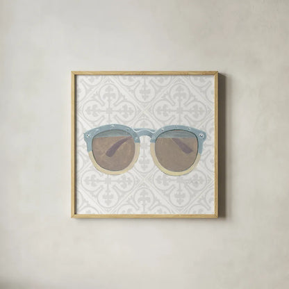 Must Have Fashion I Gray White by Emily Adams. Shown in a natural wood glass frame for a timeless modern aesthetic. Available as an archival giclee rolled canvas, fine art paper, or poster print. SKU 43085a.