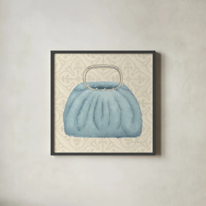 Must Have Fashion III by Emily Adams. Shown in a sleek black glass frame for a contemporary gallery look. Available as an archival giclee rolled canvas, fine art paper, or poster print. SKU 42864a.