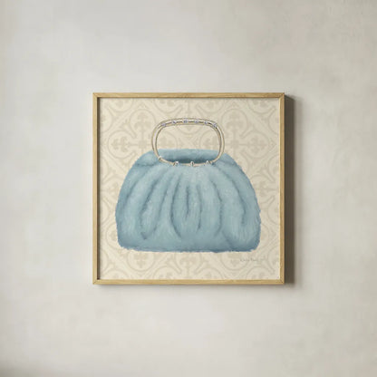 Must Have Fashion III by Emily Adams. Shown in a natural wood glass frame for a timeless modern aesthetic. Available as an archival giclee rolled canvas, fine art paper, or poster print. SKU 42864a.