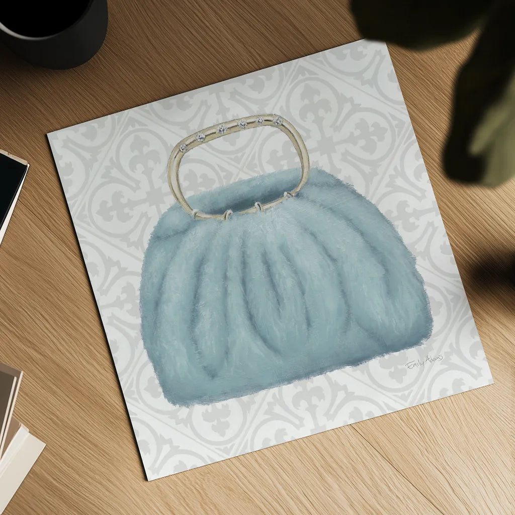 Must Have Fashion III Gray White by Emily Adams. Shown as a detailed flat fine art print, highlighting archival giclee quality. Available as an archival giclee rolled canvas, fine art paper, or poster print. SKU 43087a.