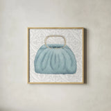 Must Have Fashion III Gray White by Emily Adams. Shown in a natural wood glass frame for a timeless modern aesthetic. Available as an archival giclee rolled canvas, fine art paper, or poster print. SKU 43087a.