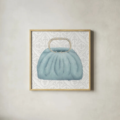 Must Have Fashion III Gray White by Emily Adams. Shown in a natural wood glass frame for a timeless modern aesthetic. Available as an archival giclee rolled canvas, fine art paper, or poster print. SKU 43087a.