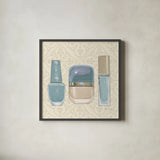 Must Have Fashion IV by Emily Adams. Shown in a sleek black glass frame for a contemporary gallery look. Available as an archival giclee rolled canvas, fine art paper, or poster print. SKU 42865a.