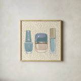 Must Have Fashion IV by Emily Adams. Shown in a natural wood glass frame for a timeless modern aesthetic. Available as an archival giclee rolled canvas, fine art paper, or poster print. SKU 42865a.