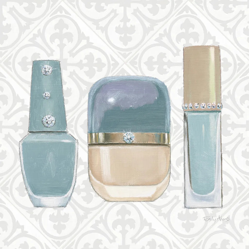 Must Have Fashion IV Gray White by Emily Adams. SKU 43088a. Archival Giclee Fine art print for wall decor.