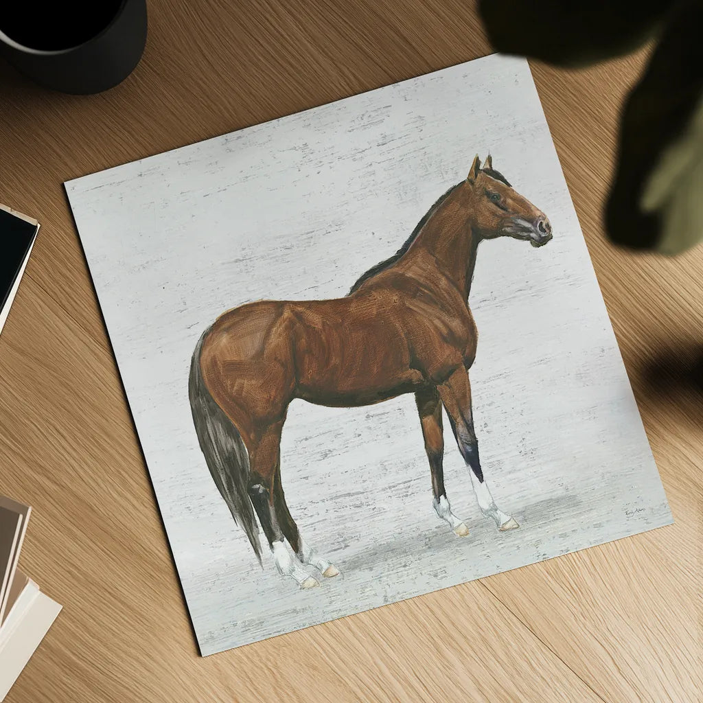 Natural Charm I Sq on Wood by Emily Adams. Shown as a detailed flat fine art print, highlighting archival giclee quality. Available as an archival giclee rolled canvas, fine art paper, or poster print. SKU 31280a.