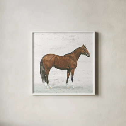 Natural Charm I Sq on Wood by Emily Adams. Shown in a crisp white glass frame for a clean and minimalist style. Available as an archival giclee rolled canvas, fine art paper, or poster print. SKU 31280a.