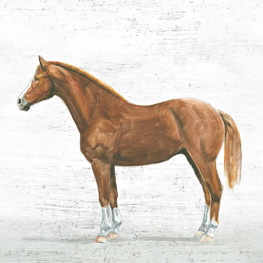 Natural Charm II Sq on Wood by Emily Adams. SKU 31281a. Archival Giclee Fine art print for wall decor.