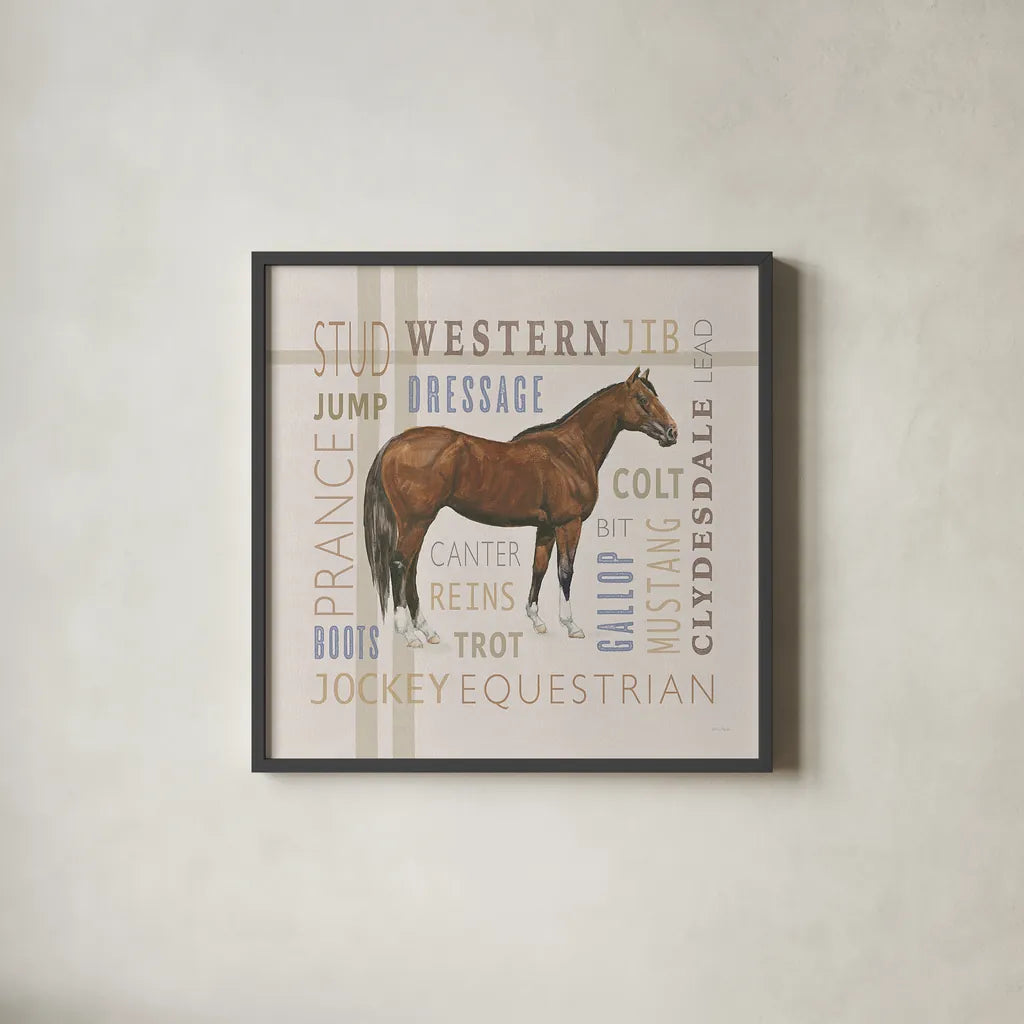 Natural Charm III by Emily Adams. Shown in a sleek black glass frame for a contemporary gallery look. Available as an archival giclee rolled canvas, fine art paper, or poster print. SKU 48934a.