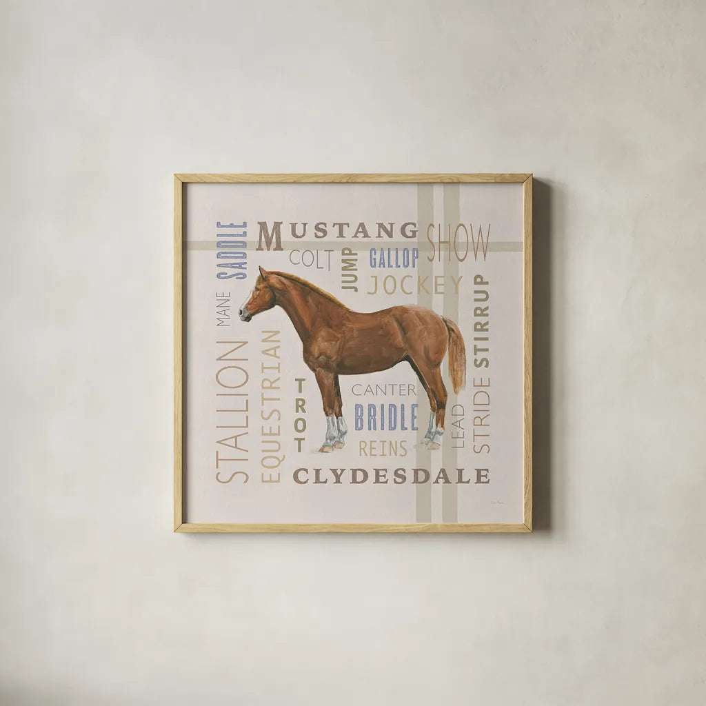 Natural Charm IV by Emily Adams. Shown in a natural wood glass frame for a timeless modern aesthetic. Available as an archival giclee rolled canvas, fine art paper, or poster print. SKU 48935a.