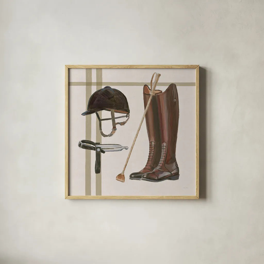 Natural Charm V by Emily Adams. Shown in a natural wood glass frame for a timeless modern aesthetic. Available as an archival giclee rolled canvas, fine art paper, or poster print. SKU 48936a.