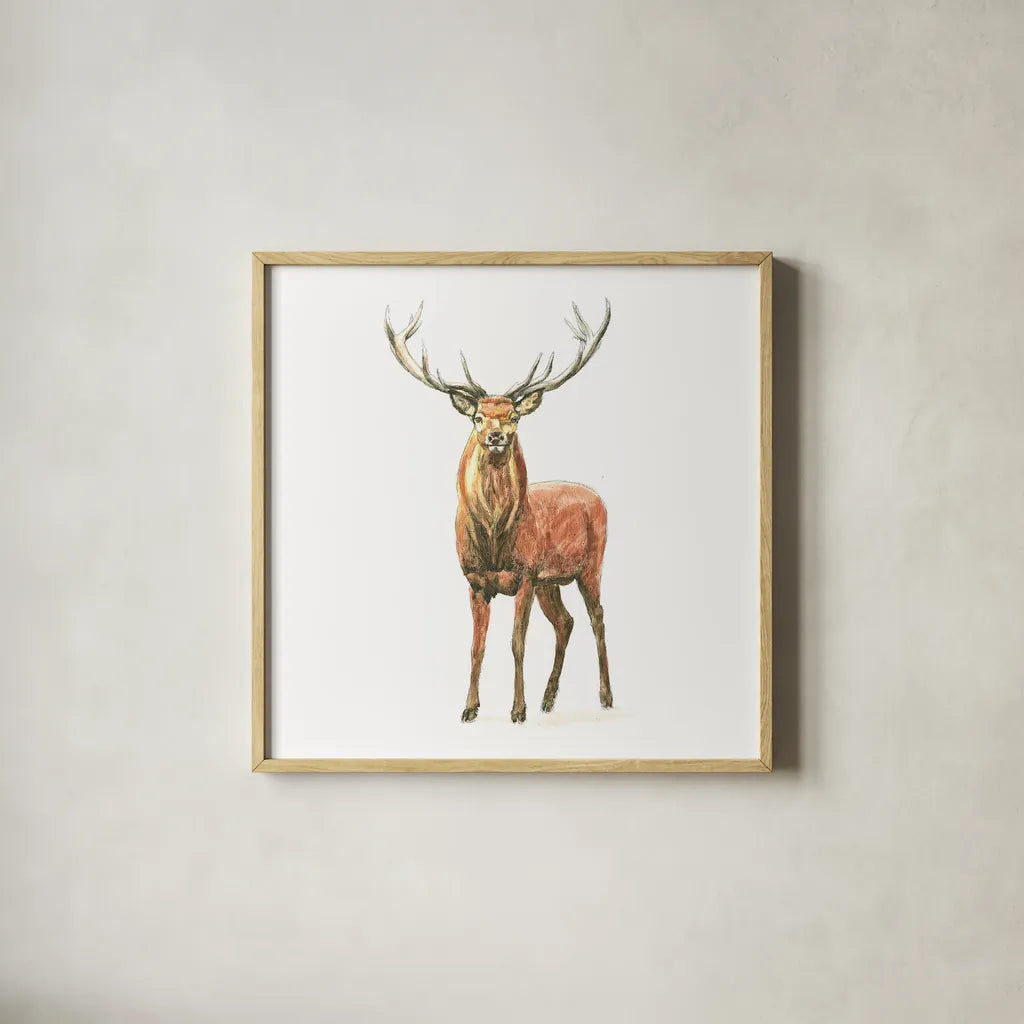 Natural Majesty II by Emily Adams. Shown in a natural wood glass frame for a timeless modern aesthetic. Available as an archival giclee rolled canvas, fine art paper, or poster print. SKU 30294a.