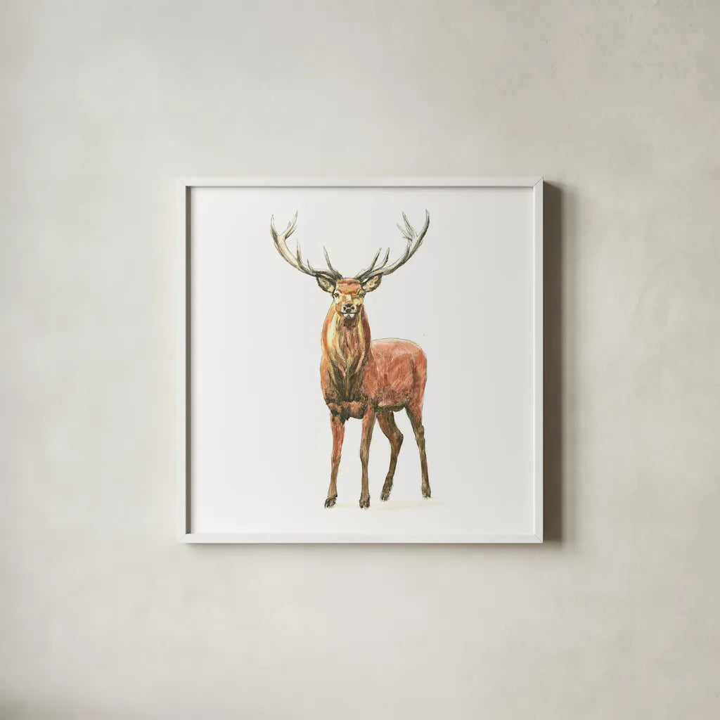 Natural Majesty II by Emily Adams. Shown in a crisp white glass frame for a clean and minimalist style. Available as an archival giclee rolled canvas, fine art paper, or poster print. SKU 30294a.