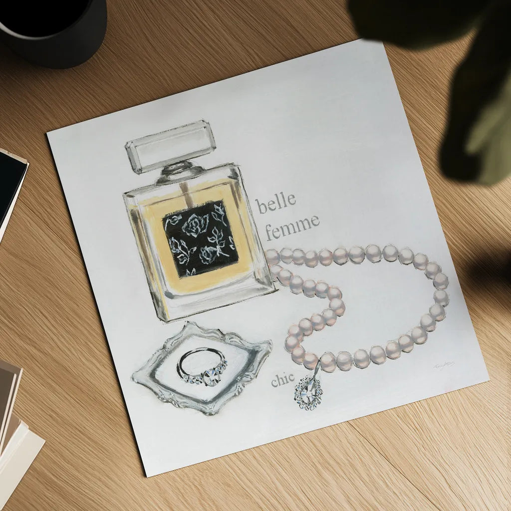 Parfum I v2 by Emily Adams. Shown as a detailed flat fine art print, highlighting archival giclee quality. Available as an archival giclee rolled canvas, fine art paper, or poster print. SKU 35245a.