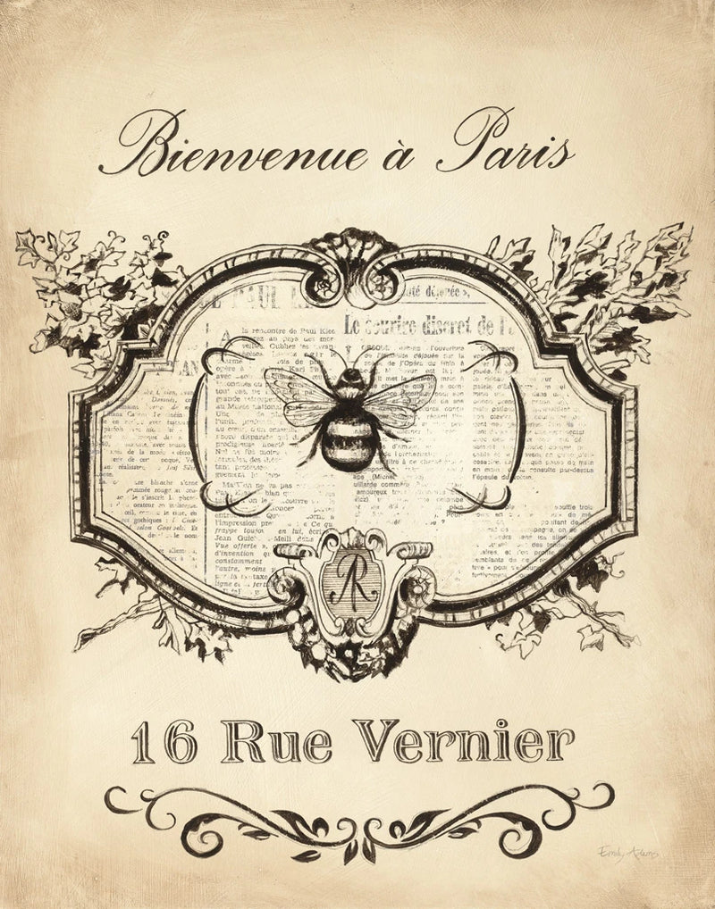 Paris Bees I No Border by Emily Adams