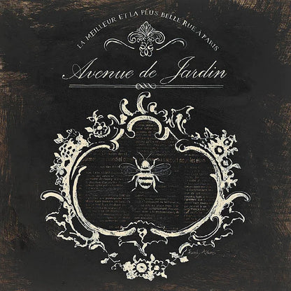 Paris Bees III Black by Emily Adams. SKU 34797a. Archival Giclee Fine art print for wall decor.