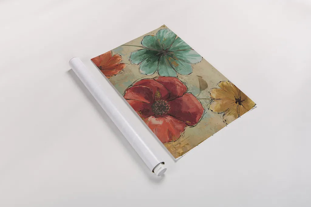 Rainbow I by Emily Adams. shown as a rolled paper print. Available as archival giclee rolled canvas, fine art paper, or poster print. SKU 12243i.