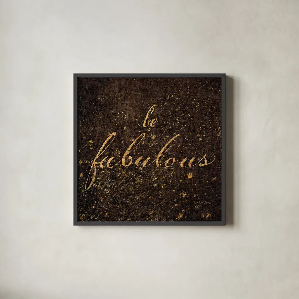 Shoe Fetish Quotes I Dark by Emily Adams. Shown in a sleek black glass frame for a contemporary gallery look. Available as an archival giclee rolled canvas, fine art paper, or poster print. SKU 17978a.