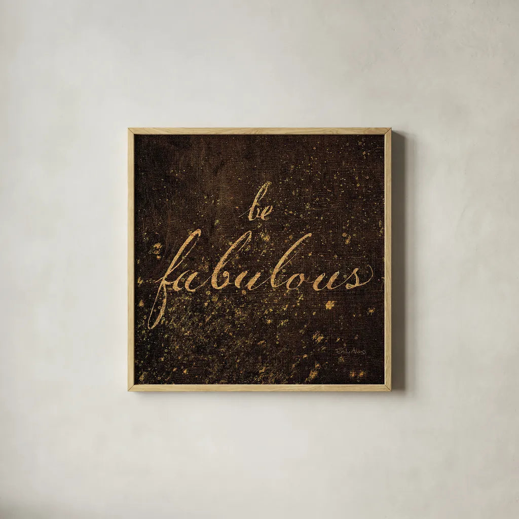 Shoe Fetish Quotes I Dark by Emily Adams. Shown in a natural wood glass frame for a timeless modern aesthetic. Available as an archival giclee rolled canvas, fine art paper, or poster print. SKU 17978a.