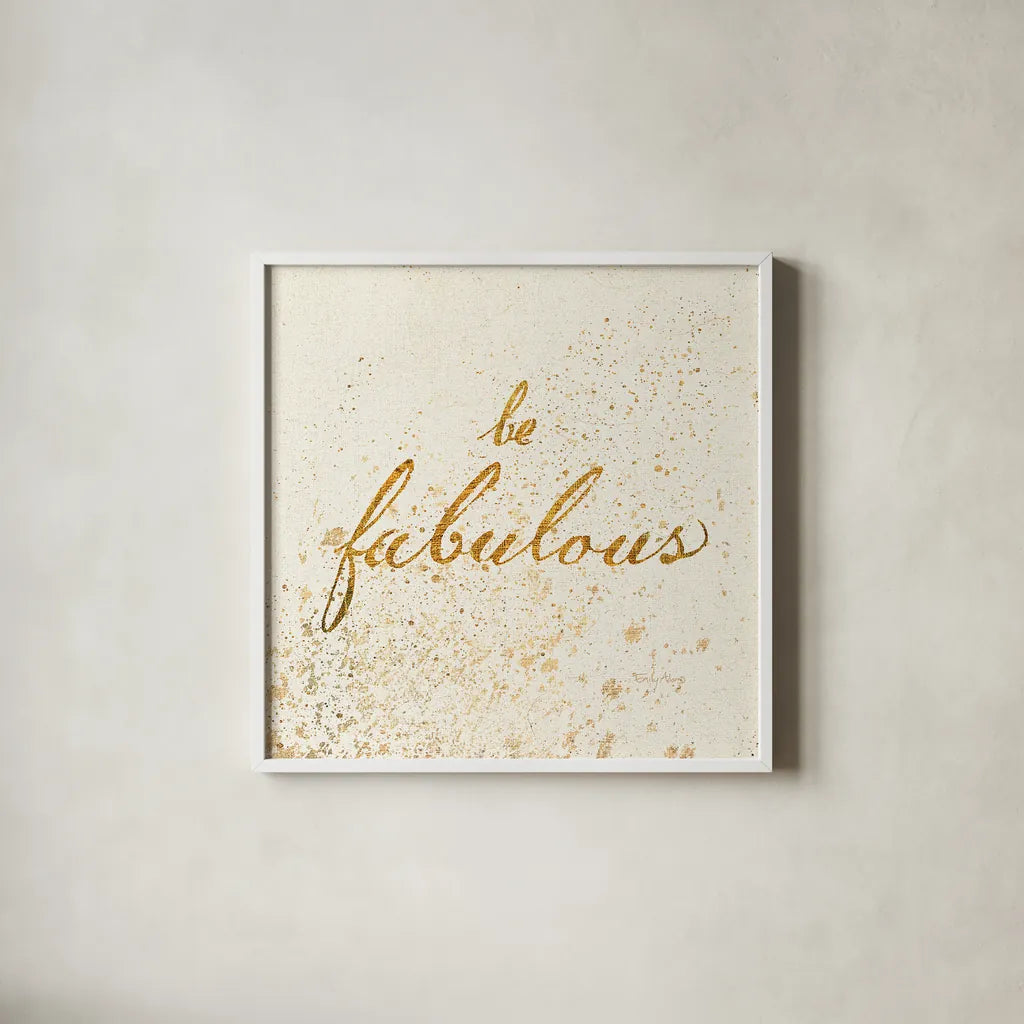 Shoe Fetish Quotes I Light by Emily Adams. Shown in a crisp white glass frame for a clean and minimalist style. Available as an archival giclee rolled canvas, fine art paper, or poster print. SKU 20745a.