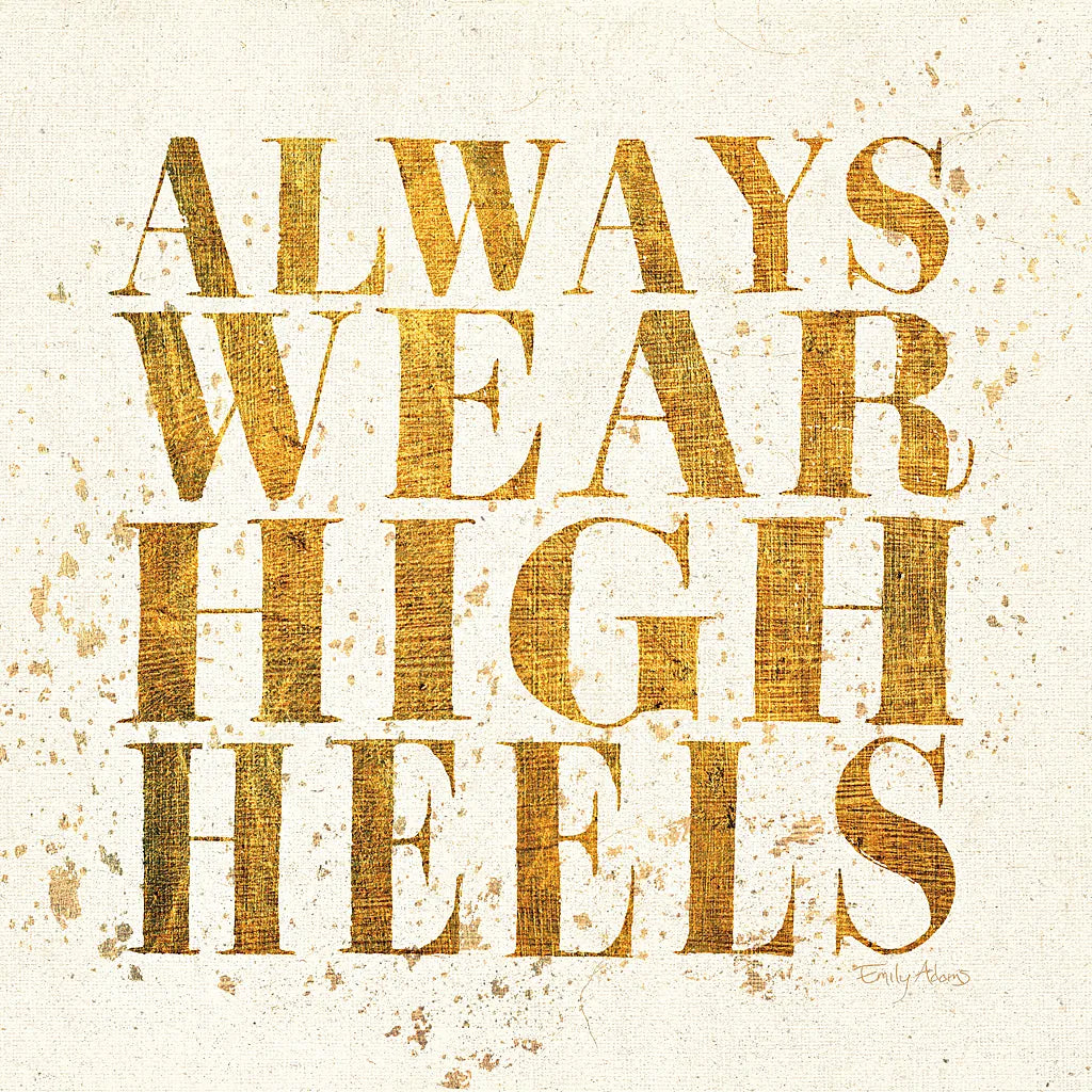 Shoe Fetish Quotes II Light by Emily Adams. SKU 20746a. Archival Giclee Fine art print for wall decor.