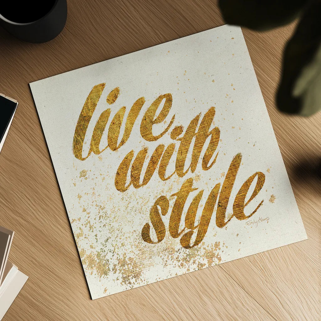 Shoe Fetish Quotes III Light by Emily Adams. Shown as a detailed flat fine art print, highlighting archival giclee quality. Available as an archival giclee rolled canvas, fine art paper, or poster print. SKU 20747a.