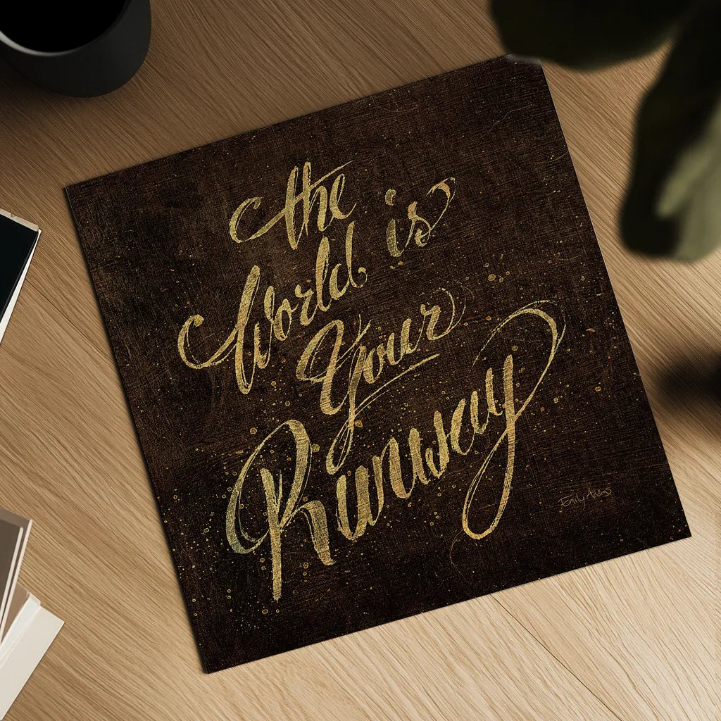 Shoe Fetish Quotes IV Dark by Emily Adams. Shown as a detailed flat fine art print, highlighting archival giclee quality. Available as an archival giclee rolled canvas, fine art paper, or poster print. SKU 17694a.