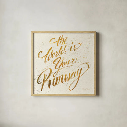 Shoe Fetish Quotes IV Light by Emily Adams. Shown in a natural wood glass frame for a timeless modern aesthetic. Available as an archival giclee rolled canvas, fine art paper, or poster print. SKU 17212a.