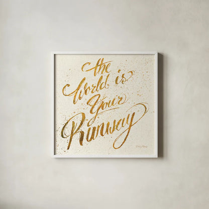 Shoe Fetish Quotes IV Light by Emily Adams. Shown in a crisp white glass frame for a clean and minimalist style. Available as an archival giclee rolled canvas, fine art paper, or poster print. SKU 17212a.