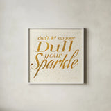 Shoe Fetish Quotes VI Light by Emily Adams. Shown in a crisp white glass frame for a clean and minimalist style. Available as an archival giclee rolled canvas, fine art paper, or poster print. SKU 17213a.