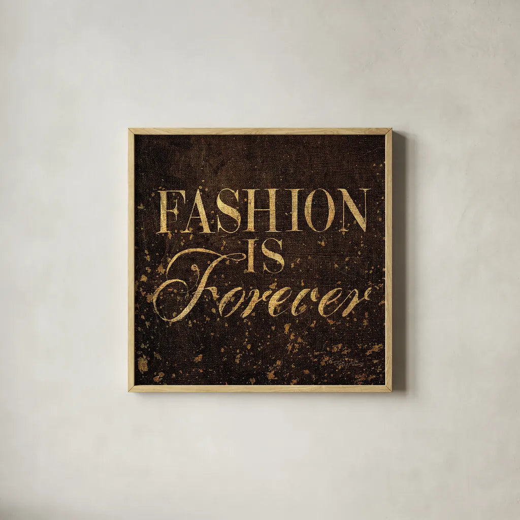 Shoe Fetish Quotes VII Dark by Emily Adams. Shown in a natural wood glass frame for a timeless modern aesthetic. Available as an archival giclee rolled canvas, fine art paper, or poster print. SKU 17980a.