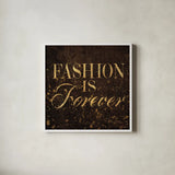 Shoe Fetish Quotes VII Dark by Emily Adams. Shown in a crisp white glass frame for a clean and minimalist style. Available as an archival giclee rolled canvas, fine art paper, or poster print. SKU 17980a.