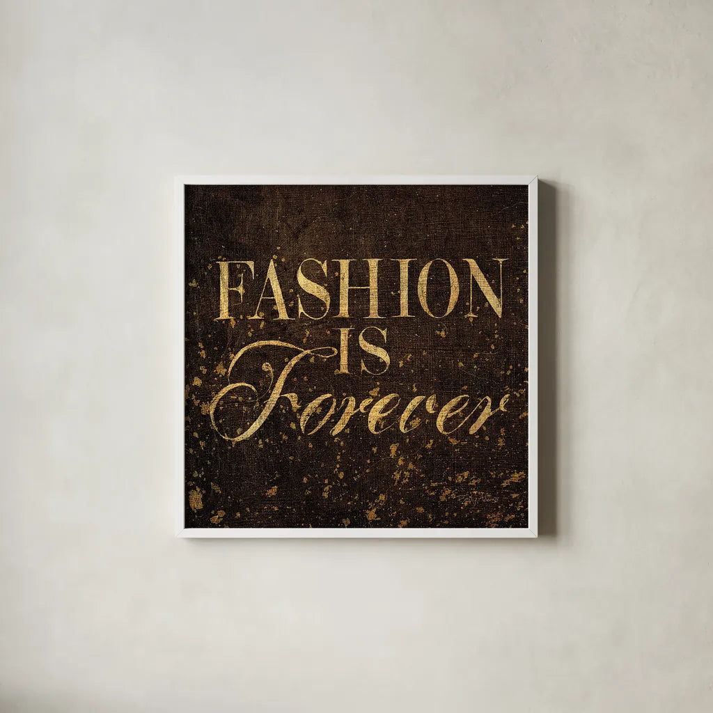 Shoe Fetish Quotes VII Dark by Emily Adams. Shown in a crisp white glass frame for a clean and minimalist style. Available as an archival giclee rolled canvas, fine art paper, or poster print. SKU 17980a.