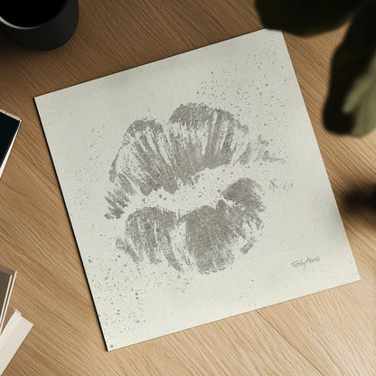 Shoe Fetish Quotes VIII Light Silver by Emily Adams. Shown as a detailed flat fine art print, highlighting archival giclee quality. Available as an archival giclee rolled canvas, fine art paper, or poster print. SKU 29356a.