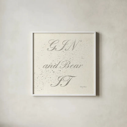 Shot Fetish Quotes IX Light Silver by Emily Adams. Shown in a crisp white glass frame for a clean and minimalist style. Available as an archival giclee rolled canvas, fine art paper, or poster print. SKU 29357a.