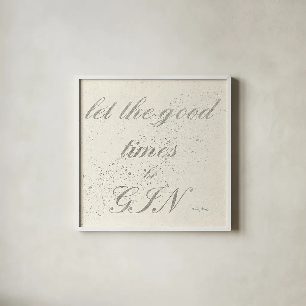 Shot Fetish Quotes X Light Silver by Emily Adams. Shown in a crisp white glass frame for a clean and minimalist style. Available as an archival giclee rolled canvas, fine art paper, or poster print. SKU 29358a.
