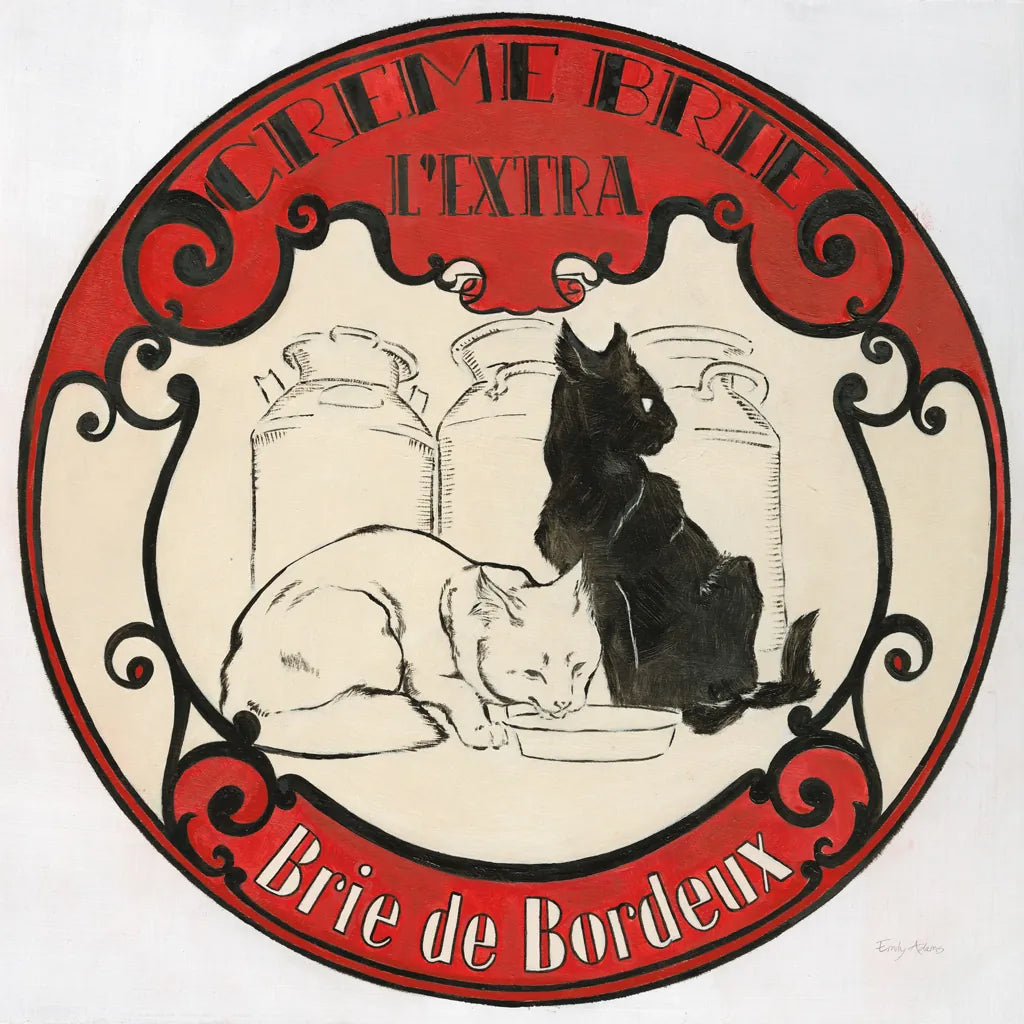 Vintage Cheese Label IV by Emily Adams. SKU 35279a. Archival Giclee Fine art print for wall decor.