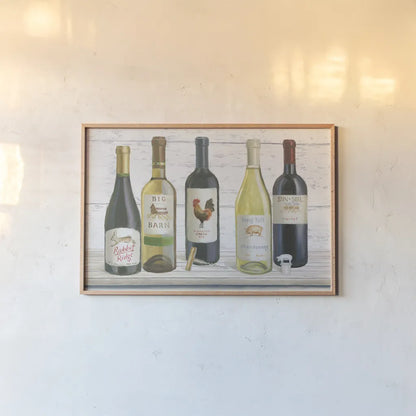Vintners Recess I by Emily Adams. shown as a paper print in a natural frame. Available as a archival giclee rolled canvas, fine art paper, or poster print. SKU 33672i.