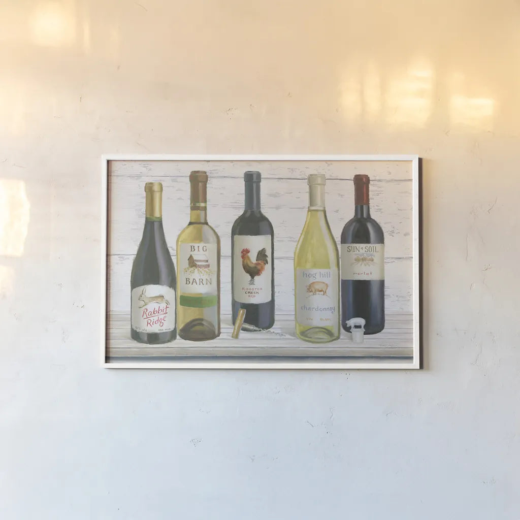 Vintners Recess I by Emily Adams. shown as a paper print in a white frame. Available as a archival giclee rolled canvas, fine art paper, or poster print. SKU 33672i.