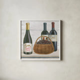 Vintners Recess II by Emily Adams. Shown in a crisp white glass frame for a clean and minimalist style. Available as an archival giclee rolled canvas, fine art paper, or poster print. SKU 33673a.