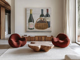Vintners Recess II by Emily Adams. Shown as extra-large giant wall art in a modern living room. Available as an archival giclee rolled canvas, fine art paper, or poster print. SKU 33673a.