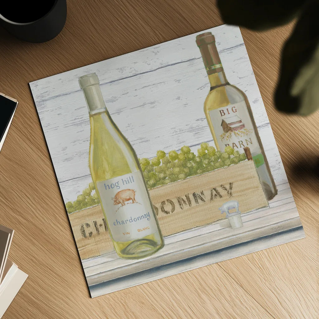 Vintners Recess III by Emily Adams. Shown as a detailed flat fine art print, highlighting archival giclee quality. Available as an archival giclee rolled canvas, fine art paper, or poster print. SKU 33674a.