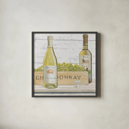 Vintners Recess III by Emily Adams. Shown in a sleek black glass frame for a contemporary gallery look. Available as an archival giclee rolled canvas, fine art paper, or poster print. SKU 33674a.