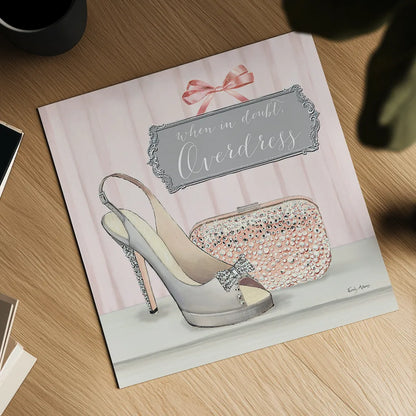 When in Doubt Overdress by Emily Adams. Shown as a detailed flat fine art print, highlighting archival giclee quality. Available as an archival giclee rolled canvas, fine art paper, or poster print. SKU 30584a.