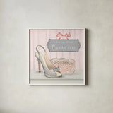 When in Doubt Overdress by Emily Adams. Shown in a crisp white glass frame for a clean and minimalist style. Available as an archival giclee rolled canvas, fine art paper, or poster print. SKU 30584a.