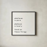 Words of Encouragement IV by Emily Adams. Shown in a sleek black glass frame for a contemporary gallery look. Available as an archival giclee rolled canvas, fine art paper, or poster print. SKU 27421a.