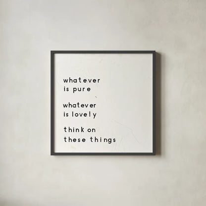 Words of Encouragement IV by Emily Adams. Shown in a sleek black glass frame for a contemporary gallery look. Available as an archival giclee rolled canvas, fine art paper, or poster print. SKU 27421a.
