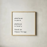Words of Encouragement IV by Emily Adams. Shown in a natural wood glass frame for a timeless modern aesthetic. Available as an archival giclee rolled canvas, fine art paper, or poster print. SKU 27421a.