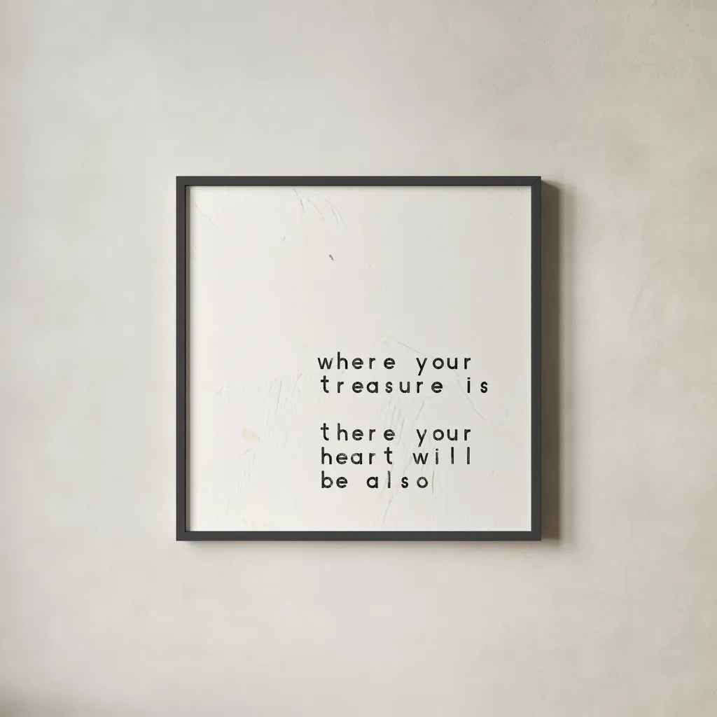 Words of Encouragement V by Emily Adams. Shown in a sleek black glass frame for a contemporary gallery look. Available as an archival giclee rolled canvas, fine art paper, or poster print. SKU 27422a.